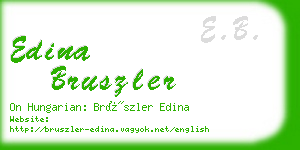 edina bruszler business card